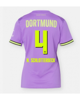 Borussia Dortmund Nico Schlotterbeck #4 Maglia Gara Terza Repliche 2026-27 Donna Maniche Corte Borussia Dortmund Nico Schlotterbeck #4 Maglia Gara Terza Repliche 2026-27 Donna Maniche Corte